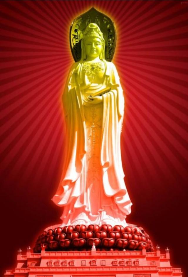苦恼众生观其音声得解脱，慈悲大士拯彼劫难来补陀