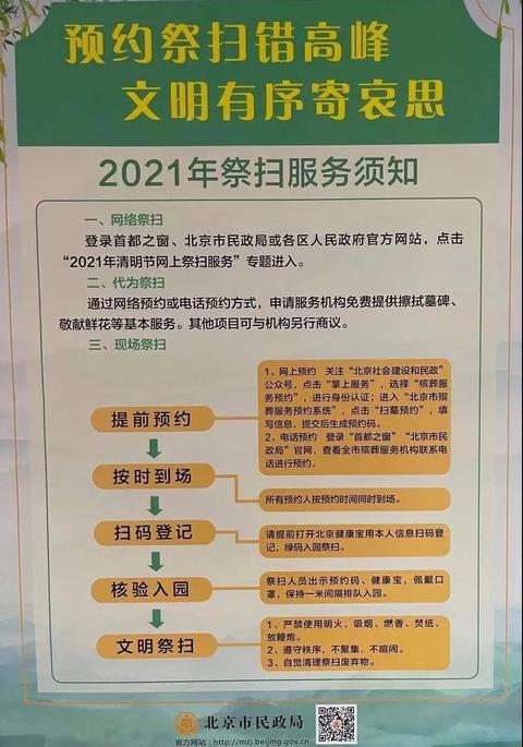 北京市民注意 清明扫墓 一定要提前预约 北青网